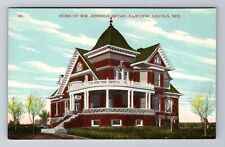 Lincoln NE-Nebraska, Home of WM. Jennings Bryan, Antique Vintage Postcard picture
