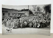 Original Oversized Press Photo: 1932 Photo of Townspeople Children 13x8.5 picture