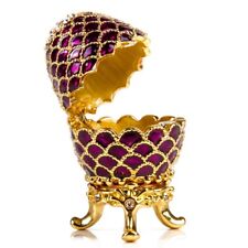 Purple Pine Cone Faberge Egg Replica Jewelry Box Easter Egg яйцо Фаберже 1.7