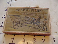 Vintage Puzzle--1800's THE DONKEY PUZZLE IN worn BOX Chaffee & Selchow picture