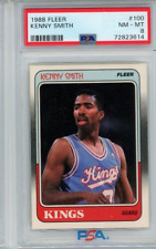 1988 Fleer Basketball #100 Kenny Smith Kings ROOKIE PSA 8 NM MINT SET BREAK picture