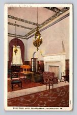 Philadelphia PA-Pennsylvania, Hotel Pennsylvania, Men's Club, Vintage Postcard picture