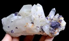 583g Natural Window Purple Fluorite & Crystal Mineral Specimen/Yaogang xian picture