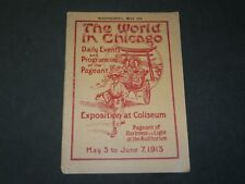 1913 MAY 7 THE WORLD IN CHICAGO EXPOSITION PROGRAM OF THE PAGEANT - J 3479 picture
