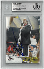 Wow Vince McMahon Signed Autograph Slabbed WWF 2001 Fleer Card Beckett BAS WWE picture