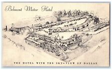 c1950 Aerial View Belmont Motor Hotel & Restaurant Dallas Texas Vintage Postcard picture