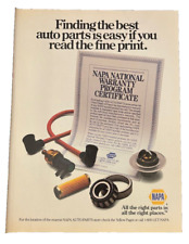 1987 Napa Auto Parts vintage print ad - As easy as the fine print picture