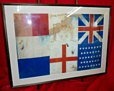 Framed Antique 1886 Bicentennial Flag Of Albany NY picture