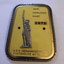 rare awesome ADAC grill badge Cheruskerfahrt 1972 picture