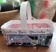 Vintage Basket Miniature Handpainted Rainbow Row  Charleston S Carolina 1992  picture