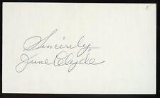 June Clyde d1987 signed autograph 3x5 Cut American Actress A Strange Adventure picture