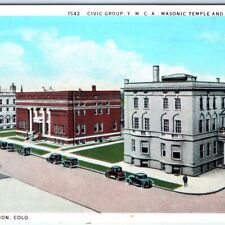 c1920s Grand Junction, Colo Civic Group YMCA Masonic Post Office Postcard CO A64 picture
