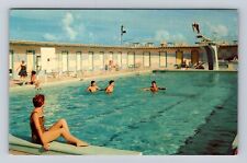 Fort Pierce FL-Florida, Shamrock Pool And Cabanas, Antique, Vintage Postcard picture