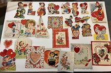 25 Vintage Valentine's Cards 40's 50's Childrens Classroom Sports Circus Family picture