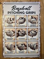BASEBALL PITCHING GRIPS Aluminum Wall Sign  NEW picture