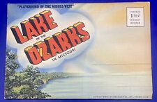 Vintage Lake Of The Ozarks In Missouri Foldout Postcard Souvenir picture