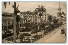 c1930's Scene at Montalvo Walk Guayaquil Ecuador Vintage RPPC Photo Postcard picture
