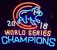 CoCo Chicago Cubs 2016 World Series Champs Logo Bear Neon Sign Light 24