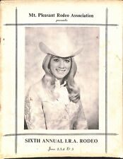 Mt Pleasant Rodeo Association Sixth Annual I R A Rodeo Program 1960 Texas picture