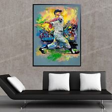 Sale MICKEY MANTLE Hand-Textured 36H X 24W Premium Canvas Giclee $795 Now $195 picture