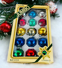 vtg 15  mercury glass Christmas tree Ornaments Muliicolored  2.5