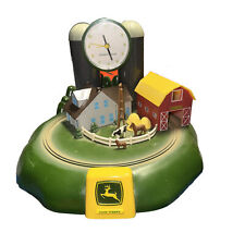 **REDUCED**JOHN DEERE Sound Making Clock Farmhouse/Barnyard **MISSING TRACTOR** picture