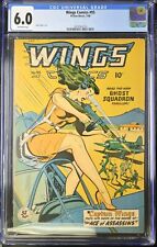 Wings comics #95 CGC FN 6.0 Off White Golden Age Good Girl Art Fiction House picture
