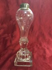 Blown & Press Glass Whale Oil Lamp C1830 9.5