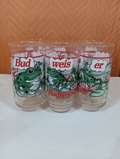 Lot Of 6 Vintage Budweiser Glasses_Frogs_Bud_Weis_Er_Beer_1995 picture