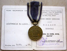 POLAND WWII Campaign Medal for Oder, Neisse and Baltic with Certificate picture