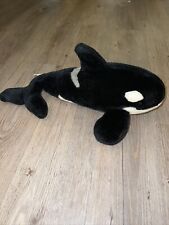 Sea World Amusement Theme Park Plush Shamu Orca 16” Long Stuffed Animal Toy 2011 picture