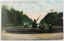 Vintage Lincoln Nebraska NE D. E. Thompson Fountain Postcard 1908 picture