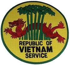 REPUBLIC OF VIETNAM SERVICE BACK PATCH DRAGON BIKER VEST CUT JACKET WAR VETERAN picture