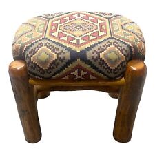 Navajo Woven Tapestry Stool Ottoman Bench Chair 21