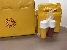 Vintage 1982 Yellow Tupperware Picnic Padded Cooler, Lunchbox, Cubs picture