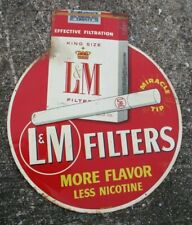 Vintage L&M Cigarette tabaco Filter Metal Sign Advertisement Display picture