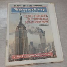 Long Island NEWSDAY Wednesday, September 11, 2002 One Year Anniversary Complete picture