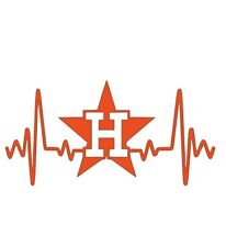 Houston Astros Heartbeat Vinyl Decal Window Truck Sticker Laptop  picture