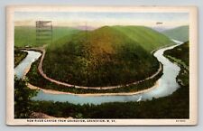 New River Canyon View from Grandview WV 1935 Charleston Postmark Cancel picture