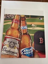 2008 Budweiser Boston Red Sox Store Advertising Poster Man Cave Bar 21x18 picture