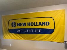 HUGE. 128 x 54 Inch New Holland Agriculture Flag Banner Tractors  with  4 clips picture