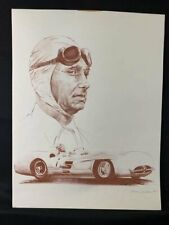 Original sketch of JUAN MANUEL FANGIO - BY Michael S Moore Signed by artist 1993 picture