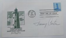 Jimmy Carter Signed 1978 American Series Sandy Hook Lighthouse First Day Cover  picture