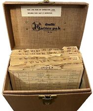 Vintage 45 RPM Vinyl Record Carrying Cases w Index Cards AMFILE Platter-Pak USED picture