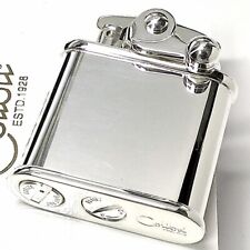 Colibri Silver Polished Mirror Surface Plain Flint Oil Lighter Made In Japan picture