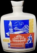 Vintage KIEV Ukraine Bottle Porcelain 1.1 L Decanter Lid Top USSR Soviet 1960s picture