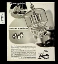 1943 Eimac Tubes Friction Put to Useful Work Vintage Print Ad 20191 picture