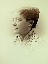 1883 Antique Cabinet Photo Young Lady Side View Portrait Buffalo NY B2697 picture