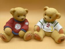 1998 Coin Bank Piggy Pair of Enesco CUTE Cherished Teddies Baby Bear Bank-UNUSED picture