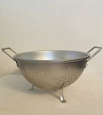 Vintage Mirro Farmhouse Aluminum 7 Star Colander w/Handles 9” Footed MCM 1950s picture